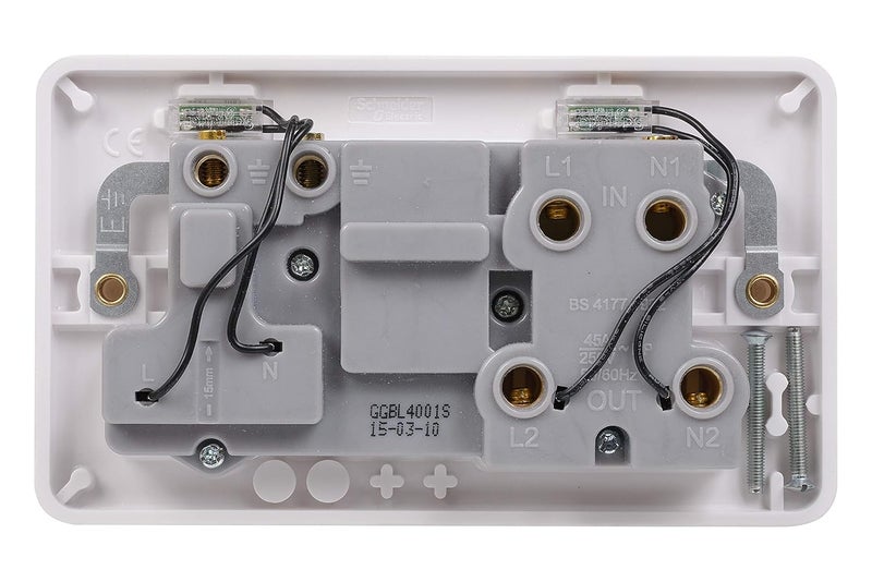 Schneider Electric Lisse 45A 2-Gang Cooker Control Unit - Image 4