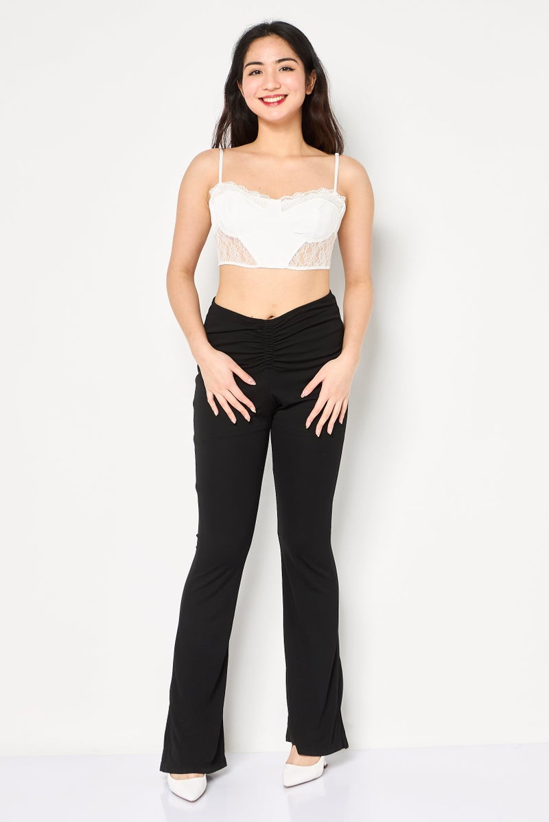 Bershka بلوزة نسائية بدون أكمام بتصميم قلب، بيضاء - Image 3