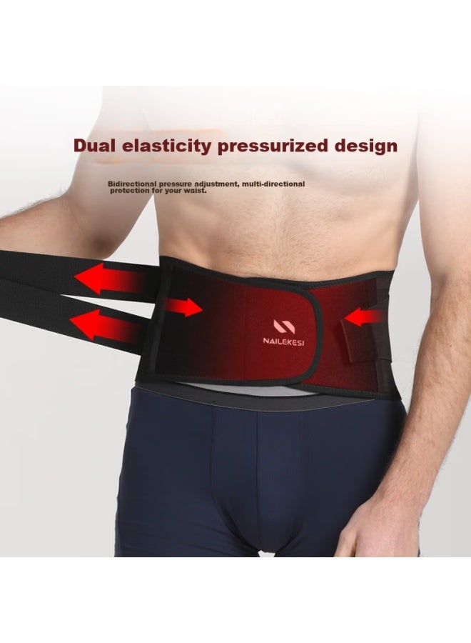 Nailekesi N Sports Waist Support Belt For Men And Women, Fitness Running Badminton Basketball Steel Plate Intervertebral Disc Herniation Lumbar Muscle Strain Medical Waist Brace - Image 2