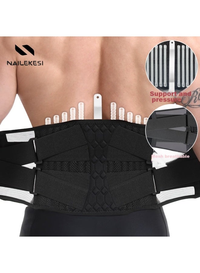 Nailekesi N Sports Waist Support Belt For Men And Women, Fitness Running Badminton Basketball Steel Plate Intervertebral Disc Herniation Lumbar Muscle Strain Medical Waist Brace - Image 1