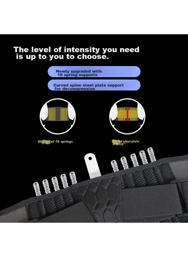 Nailekesi N Sports Waist Support Belt For Men And Women, Fitness Running Badminton Basketball Steel Plate Intervertebral Disc Herniation Lumbar Muscle Strain Medical Waist Brace - Image 3