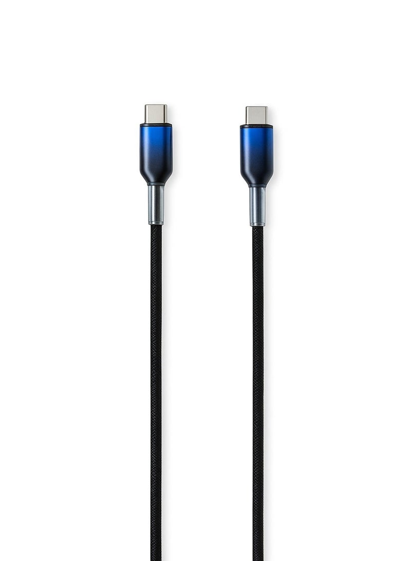 جي باور كابل G-Power GP-C55 (كابل USB-C إلى USB-C) 65 واط، يدعم أجهزة Apple iPhone 17/16/15 Series، وiPad Pro، وUSB-C MacBook، وSamsung Galaxy، وPixel، والأجهزة اللوحية، بطول 1 متر - أسود - Image 2