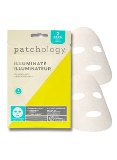 Patchology Brightening Face Masks With Vitamin C Men & Women Face Masks Skin Care Sheet For Skin Brightening And More Even Skin Tone Illuminate Flashmasque Face Sheets Moisturizer (2 Count)  - Image 1