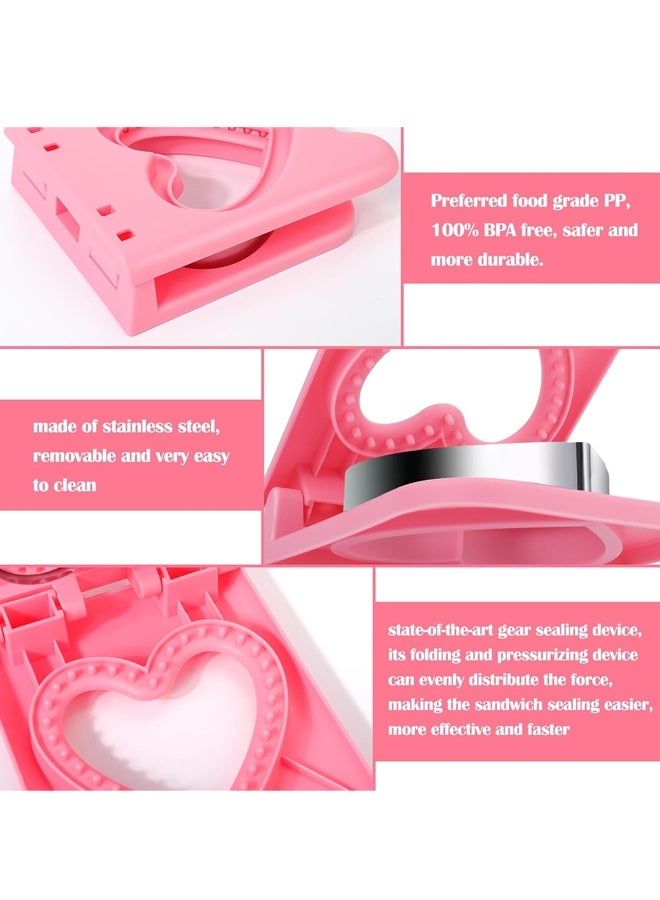 2PCS Sandwich Maker, Sandwich Cutters for Kids Lunch, Crustless Breakfast Sandwich Cutter and Sealer Set - Image 3
