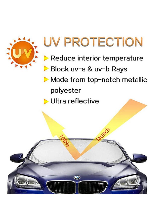 5-Piece Windshield Sun Visor Kit Set - Image 4