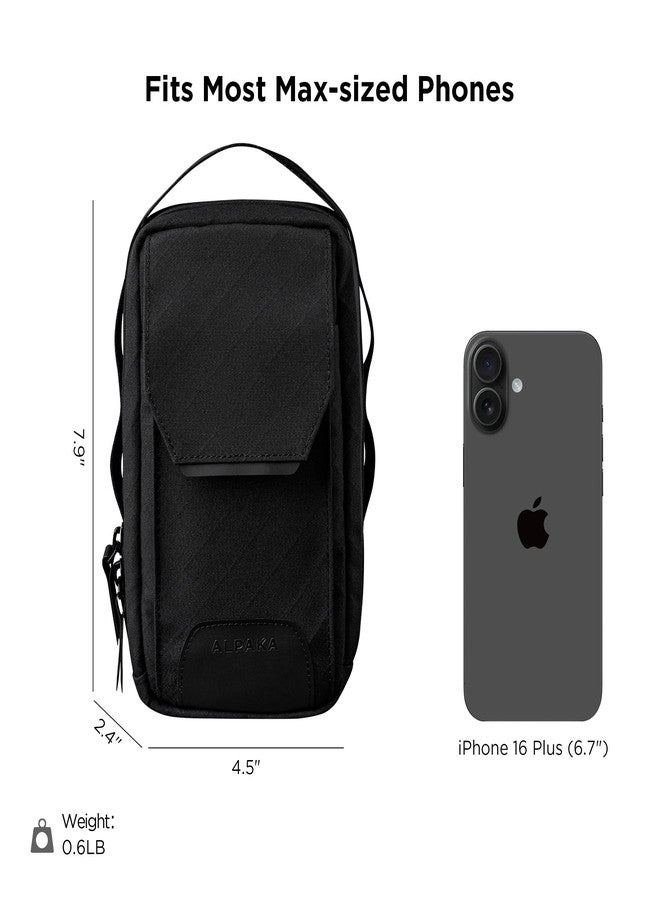 ALPAKA Modular Sling V2 - Crossbody Bag, Shoulder Bag and Phone Bag with Magnetic Phone Pocket, Detachable Adjustable Shoulder Strap and Waterproof Zippers, Axogrid 300D Black - Image 4
