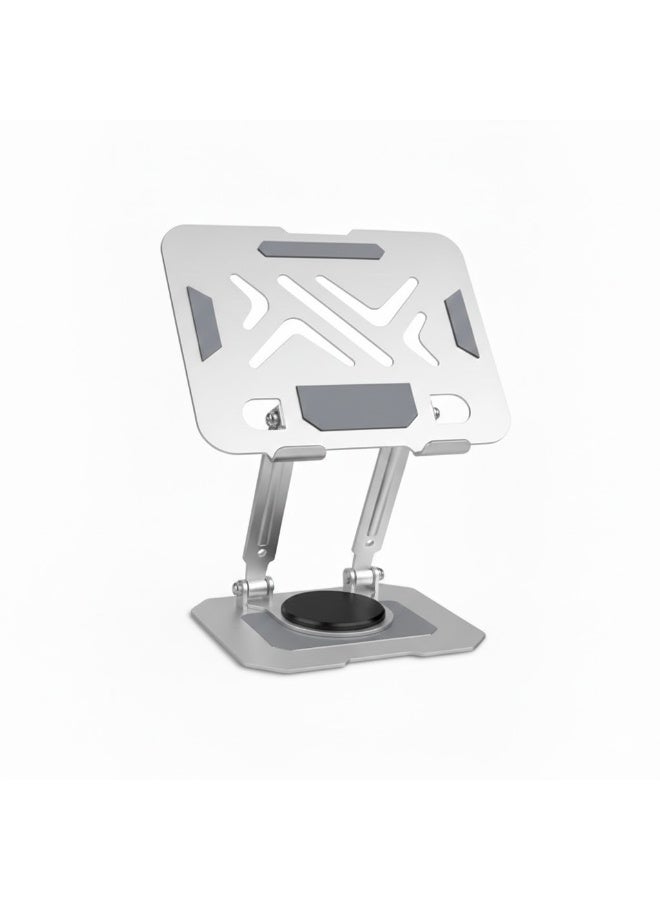 SG-16 360° Rotating Foldable Metal Desktop Tablet Stand, Durable Adjustable Holder for Home, Office, Live Streaming, Gaming & Viewing