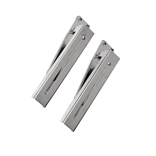 CJFNDFA Universal Stainless Steel Microwave Mount Bracket Microwave Shelf Wall Mount, Foldable Stretch Design, Mounting Kit Included, Easy Install Holder for Kitchen Storage Organization - Image 3