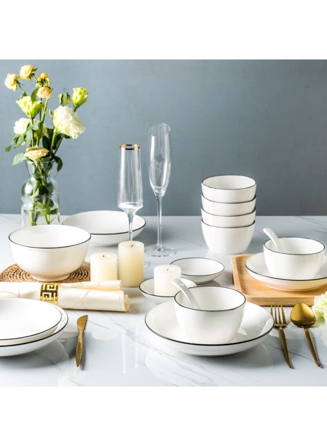 Ijarl Bowl And Plate Set, Nordic Tableware Set, Ceramic Tableware Set, Home Ceramic Set, Louyi 20-piece Set - Image 2