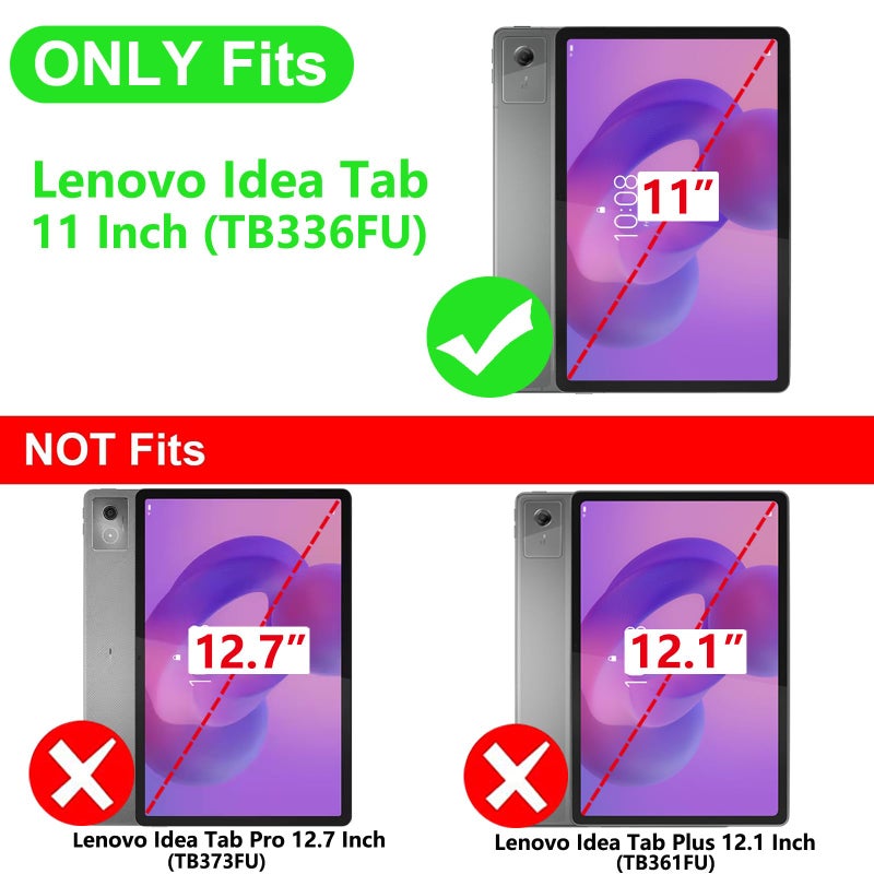 Vakarey for Lenovo Idea Tab 11 Case with Pen Holder Shockproof Cover for Lenovo Idea Tab TB336FU Case,Black - Image 2