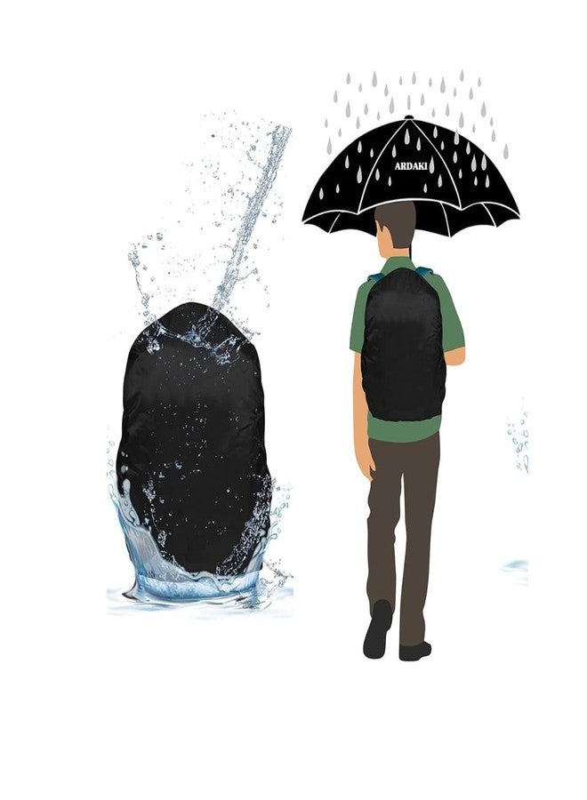 PREETENCY Waterproof Bag Cover,Rain Cover for Backpack Bags, Rainproof Dust Proof Protector Elastic Adjustable for Trekking & Laptop, School Bag Cover, Luggage Bag Cover with Pouch Free Size Heavy Pack of 1 - Image 2