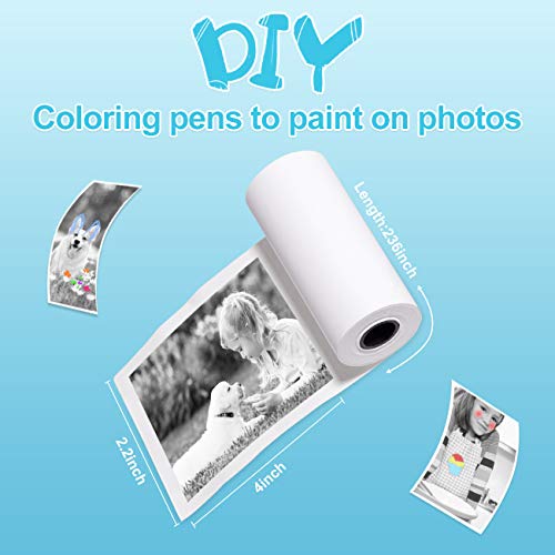 MINIBEAR 10 Rolls Print Paper Roll Refill Works with MINIBEAR Instant Camera, Fit for Most Kids Camera Paper Roll Refill Thermal - Image 3