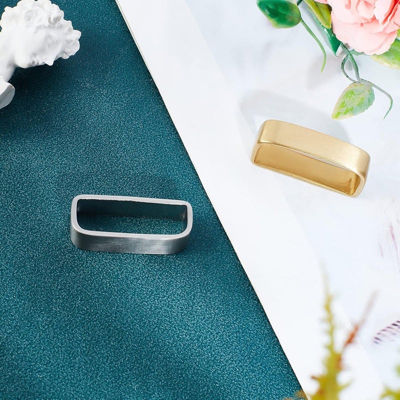 klarako 2 Sizes Belt Lklarako Keeper, Metal Rectangle Rings Buckle Bag Belt Strap Lklarako Ring Hardware 1.75/1.81 Inch Webbing Men's Belts Buckle Accessories for DIY Handbag Purse Luggage Belt - Image 4
