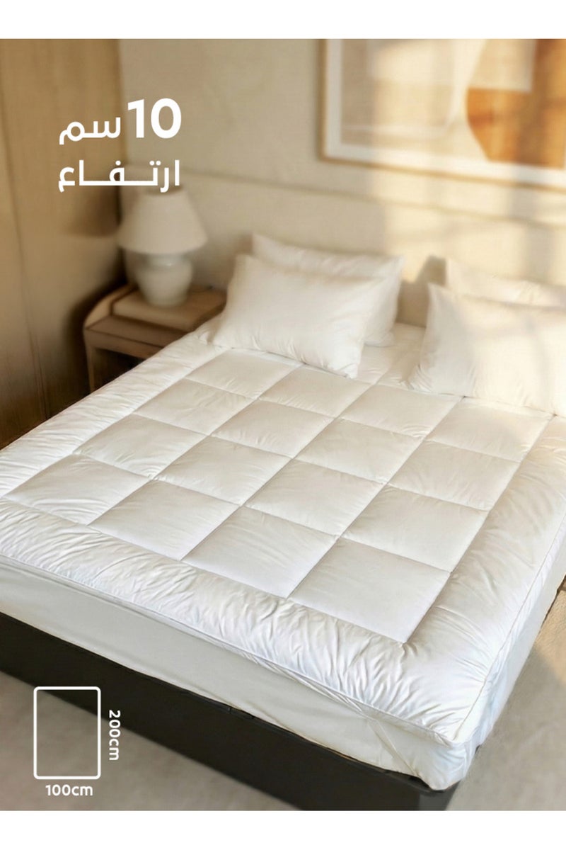 Melen Hotel-style bed mattress topper suitable for a 200x100 cm bed with a 10 cm height. - Image 1