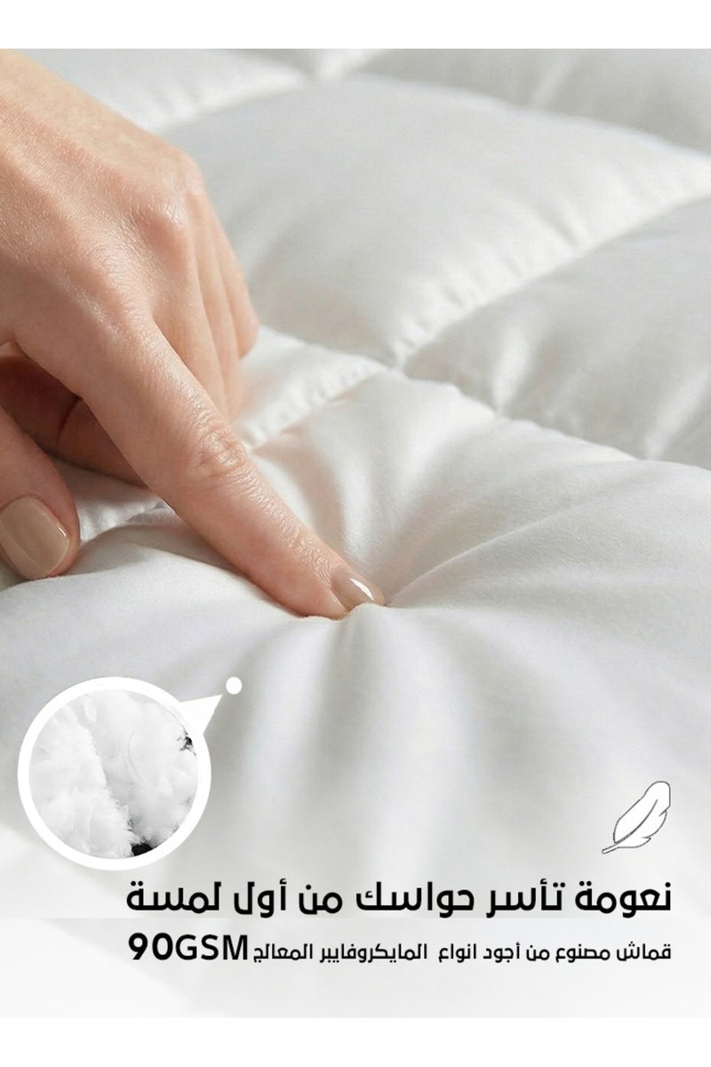 Melen Hotel-style bed mattress topper suitable for a 200x100 cm bed with a 10 cm height. - Image 4