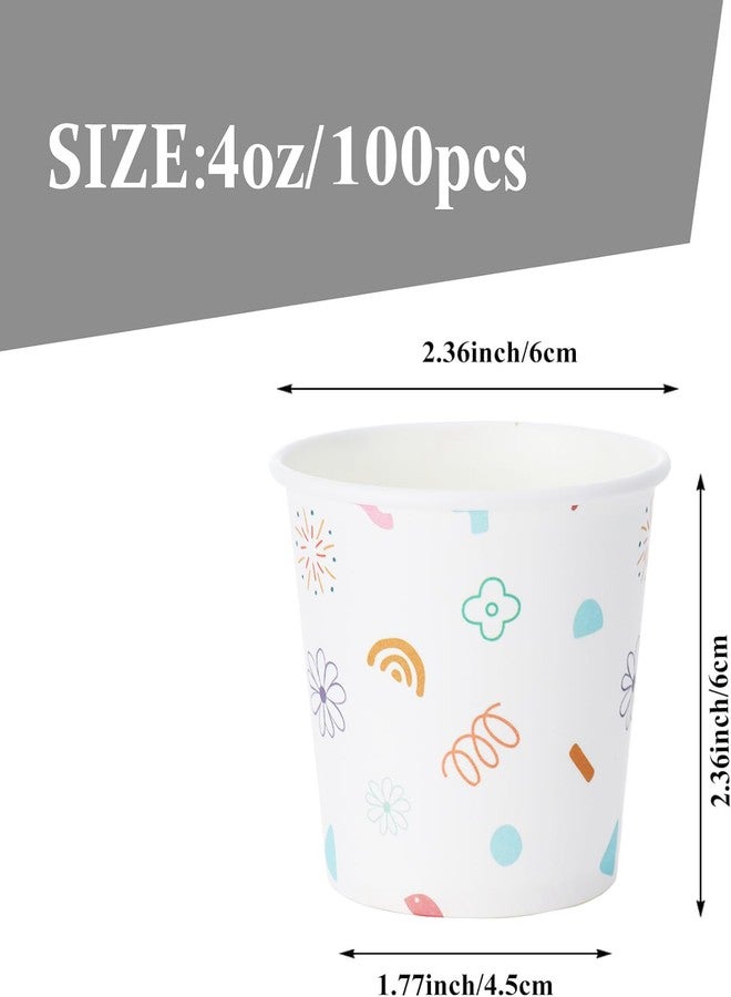 Summark 4 Oz 100 Pack Small Disposable Bathroom Mouthwash Cups - Perfect for Home, Condos, RVs & Campers (White) - Image 2