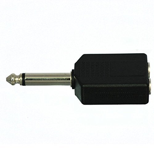 CESS 6.35mm 1/4 Inch Mono Male to 2 Female Splitter Adapter - 1/4 TS Male to Dual TS Female (2 Pack) - Image 5