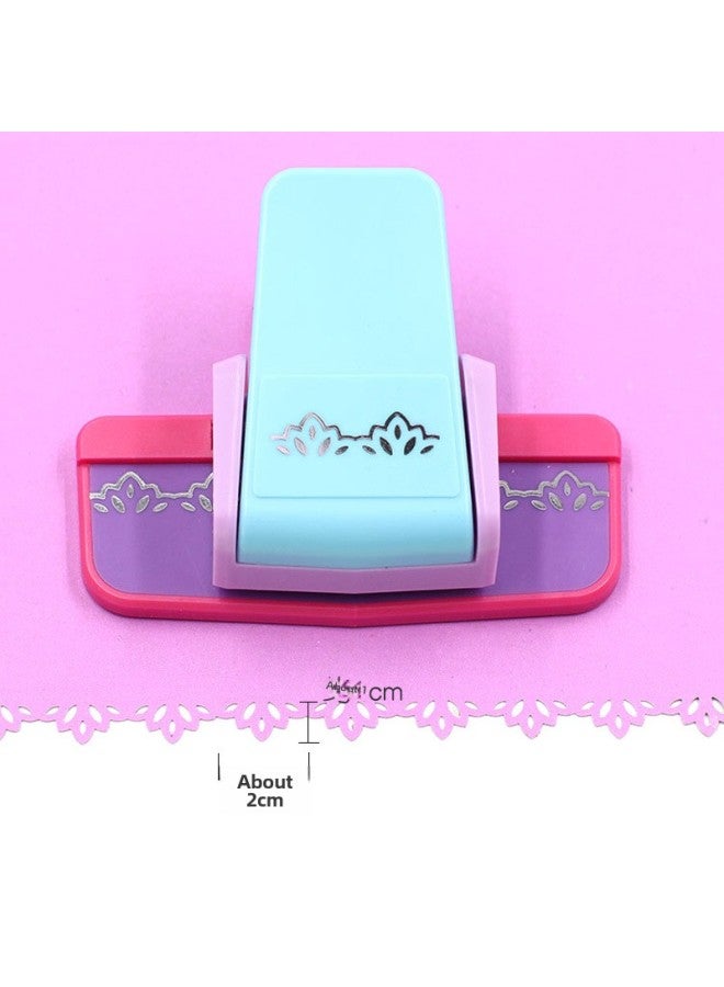 Small Size Labor-Saving Rim Pressing Device 8721 Floral Edge Printing Machine For Kindergarten Handmade DIY Creation Metal Mater-Color:Labor-saving Edge Pressing Machine (4# Small Lotus)  - Image 1