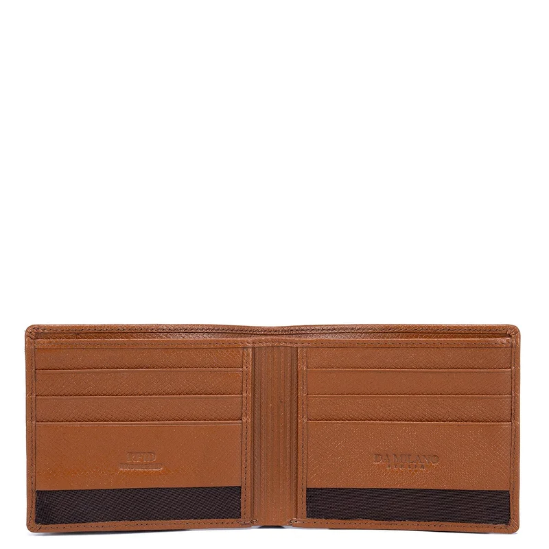 Da Milano  Franzy Leather Mens Wallet - Cognac for Men | Best Price UAE