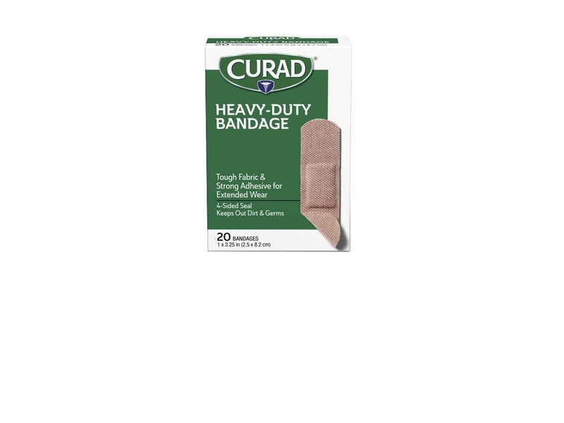 CURAD Extreme Hold Heavy Duty Bandages, 1" x 3 1/4", Ideal for Wound Care, Pack of 24