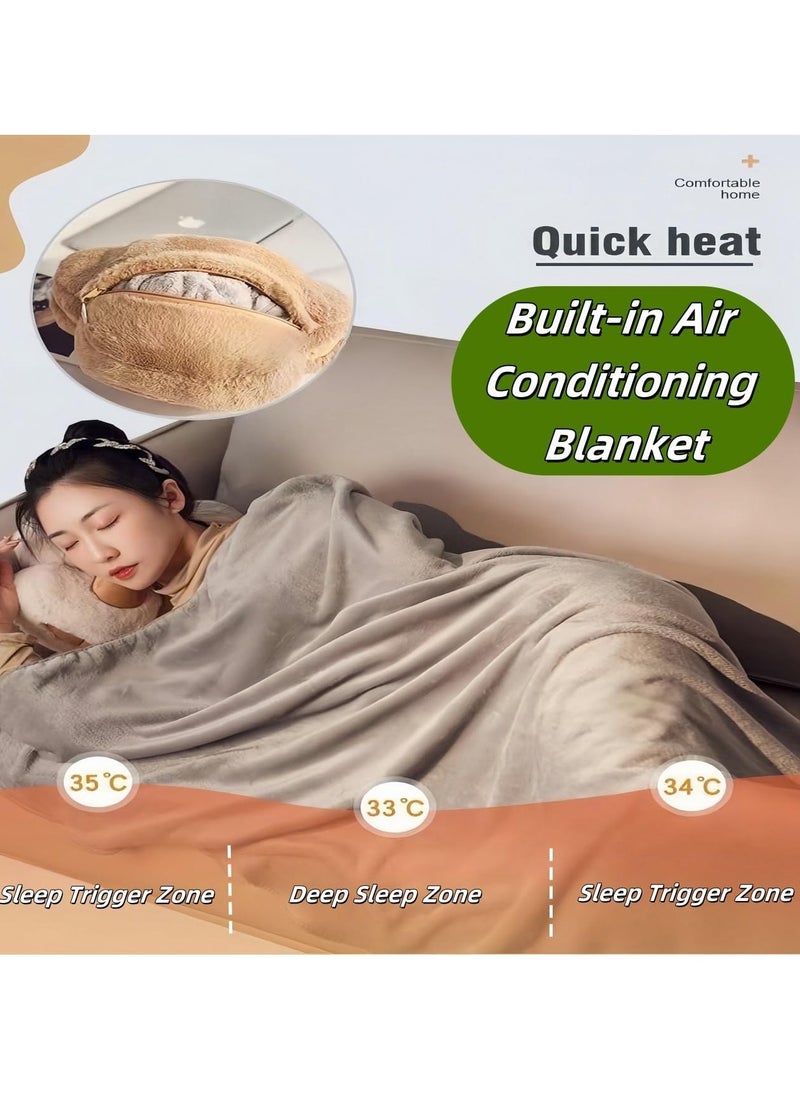 3 in 1 Travel Blanket and Pillow Set Hugging Pillow Soft Blanket Fluffy Portable Cushion with Hand Warmer Design,Hugging Pillow for Travel, Camping, Home and Office