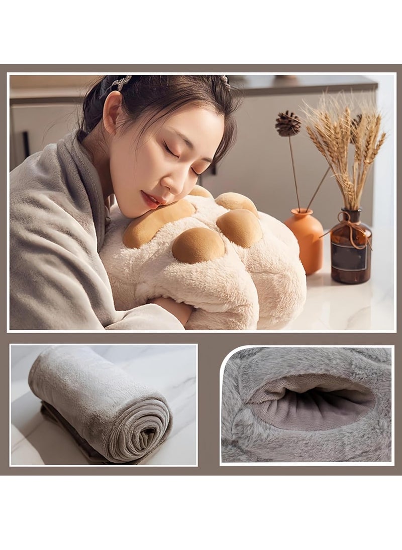 3 in 1 Travel Blanket and Pillow Set Hugging Pillow Soft Blanket Fluffy Portable Cushion with Hand Warmer Design,Hugging Pillow for Travel, Camping, Home and Office  - Image 5