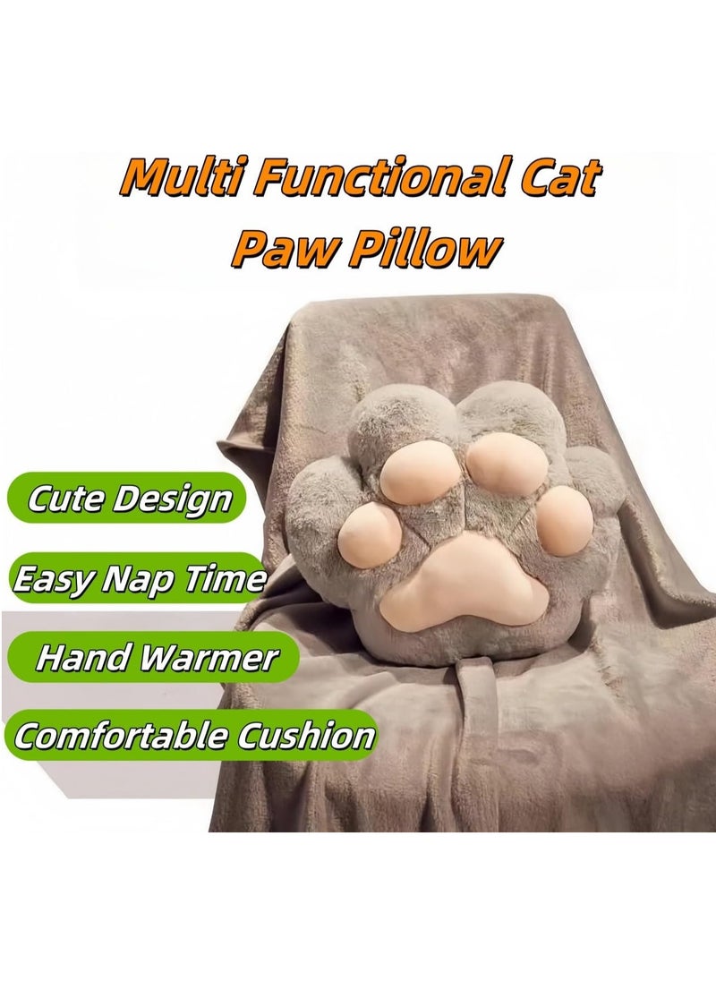 3 in 1 Travel Blanket and Pillow Set Hugging Pillow Soft Blanket Fluffy Portable Cushion with Hand Warmer Design,Hugging Pillow for Travel, Camping, Home and Office