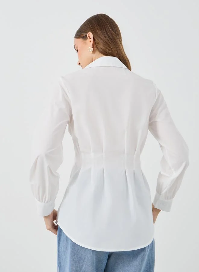 Take Two Take Two Solid Spread Collar Buttoned Shirt