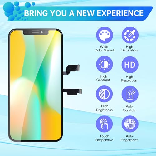 DGSCSMY for iPhone Xs Max Screen Replacement 3D Touch LCD Display Digitizer Full Assembly Repair 6.5" Front Glass Waterproof Adhesive Sticker Fix Tools Kit A1921 A2101 A2104 - Image 5