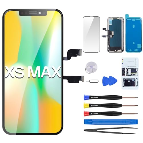DGSCSMY for iPhone Xs Max Screen Replacement 3D Touch LCD Display Digitizer Full Assembly Repair 6.5" Front Glass Waterproof Adhesive Sticker Fix Tools Kit A1921 A2101 A2104 - Image 1