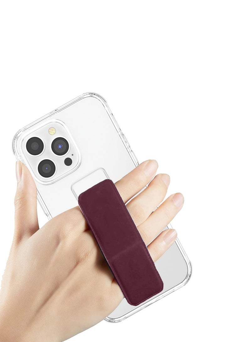 Wtech Apple iPhone 16 Pro 2024 TPU Hand Grip Air Pillow Case Cover - Clear/Maroon - Image 4