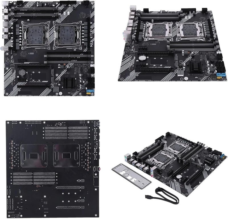 Compatible X99 Dual Desktop Motherboard, 8 DDR4 Memory Slots Gaming Mainboard with USB3.0 USB2.0 M.2 NVME SATA 3.0 Interface - Image 3