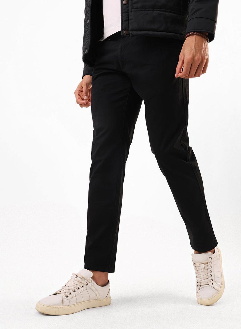 دينيس لينغو بنطلون تشينو رجالي أسود قطن % بقصة ضيقة - Image 2