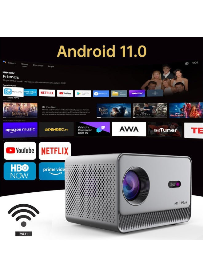 جهاز عرض M10plus دقة 4K عرض لاسلكي للهاتف المحمول عرض على حائط غرفة المعيشة جهاز عرض محمول صغير - Image 4