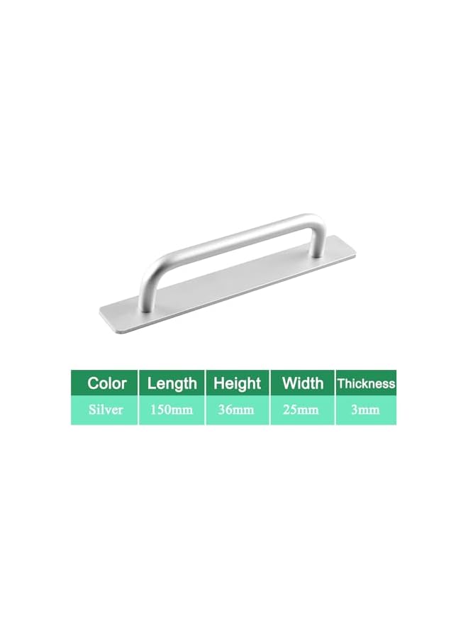 PROMASS Self-Adhesive Cabinet Handle, Aluminium Alloy Door Knob & Drawer Handles for Kitchen, Drawer Cabinet Pulls - Image 2