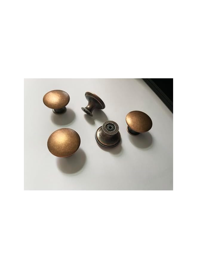 PROMASS promass Kitchen Cabinet Knobs Vintage Copper, 12 Pack Round Metal Wardrobe Handles Furniture Hardware Pulls with Screws for Chest of Drawers Cupboard Dresser Door, 30x21mm  - Image 5