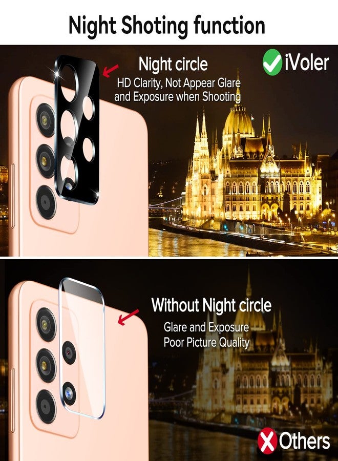 ivoler [4+2 Pack] Screen Protector for Samsung Galaxy A53 5G 6.5" 2022 [4 Pack] with [2 Pack] Camera Lens Protector Tempered Glass with [Alignment Frame] Transparent HD Clear Anti-Scratch, 6.5 inch - Image 4