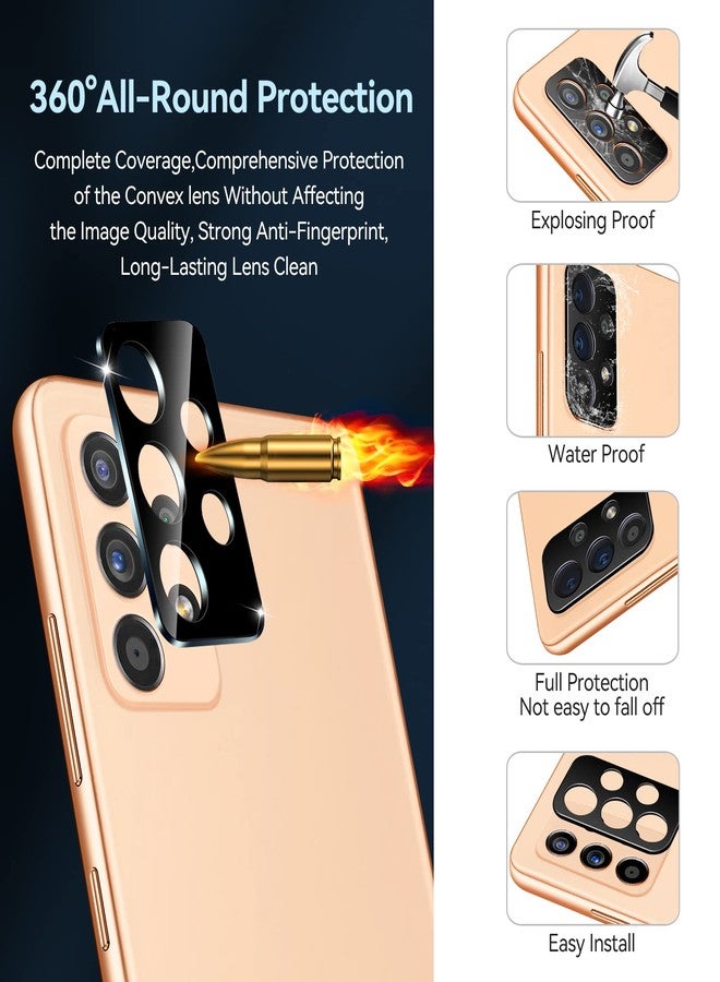 ivoler [4+2 Pack] Screen Protector for Samsung Galaxy A53 5G 6.5" 2022 [4 Pack] with [2 Pack] Camera Lens Protector Tempered Glass with [Alignment Frame] Transparent HD Clear Anti-Scratch, 6.5 inch - Image 5