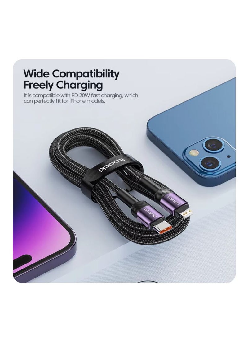 toocki - Toocki PD 20W USB C To Lightning Cable For iPhone  Type C To Lightning Cable Data Wire Fast Charging Cable - Image 1
