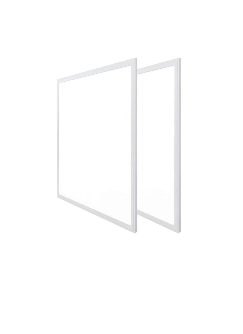 RR RR Lighting 60x60 LED Flat Panel Light 50W Edge Lit Fixture Zero UV and Flicker Free Zero Blue Light AC85-265V Drop Ceiling Light Indoor Commercial & Home Fixture (Warm White 3000K, Pack of 2)  - Image 1