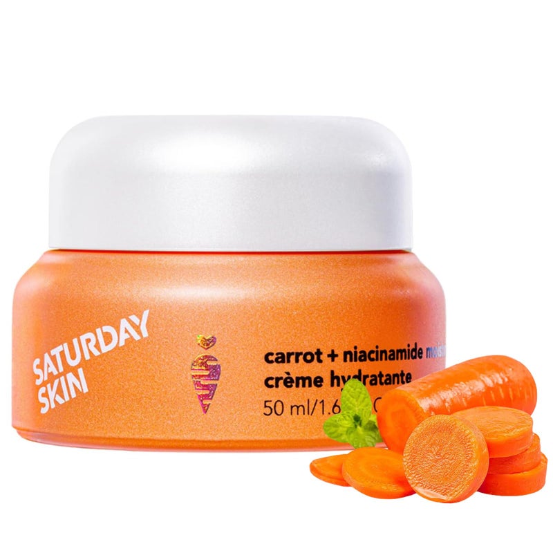Saturday Skin Face Moisturizing Cream with Carrot Niacinamide Ceramides  Centella Asiatica Peptide ParabenFree SulfatesFree FragranceFree Anti Wrinkle Facial Cream161 Ounce