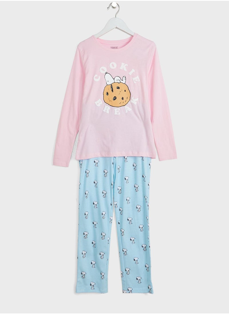Peanuts Youth Snoopy Pyjama Set  - Image 1