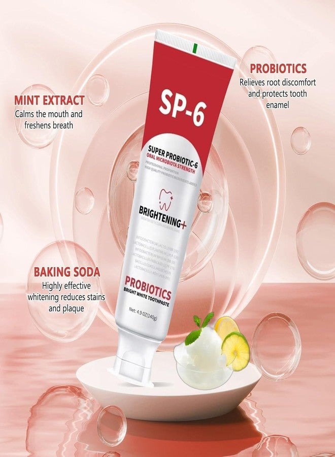 Sp-6 Probiotic,WhiteningToothpaste,ContainingProbiotic Whitening Fluorine-Free, Refreshing Mint Flavor, Whitening Toothpaste (2PC) - Image 5