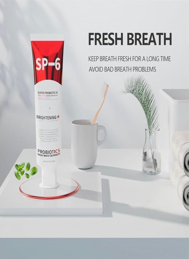 Sp-6 Probiotic,WhiteningToothpaste,ContainingProbiotic Whitening Fluorine-Free, Refreshing Mint Flavor, Whitening Toothpaste (2PC) - Image 4