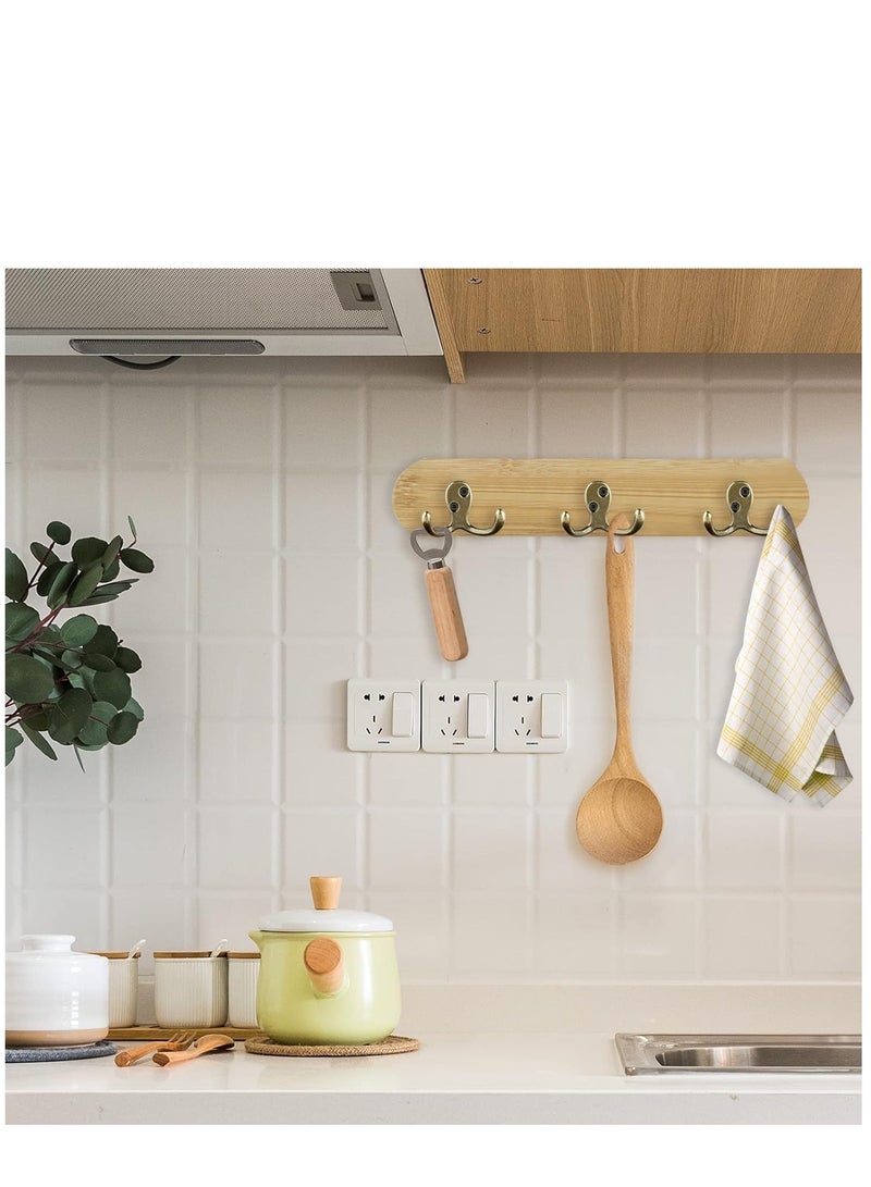 10Pcs Double Prong Coat Hooks Hardware, Antique Brass Towel Hooks Wall Mounted with 20 Screws, Metal Hooks for Hanging Coats, Towel, Hat, Key, Bag（Antique Brass） - Image 5