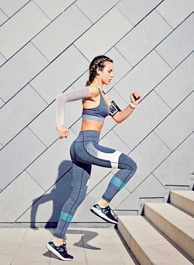 زوج واحد من قفازات نسائية طويلة رفيعة للغاية من الدانتيل للحماية من أشعة الشمس فوق البنفسجية، أكمام من التول الشبكي المبرد، قفازات بدون أصابع للاستخدام الداخلي والخارجي - وردي 50 سم - Image 3