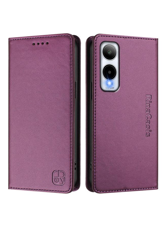 Zaboon Case For Cricket Icon 6 RC01 Dual-Folded Magnetic Suction RFID Leather Phone Case - Image 2