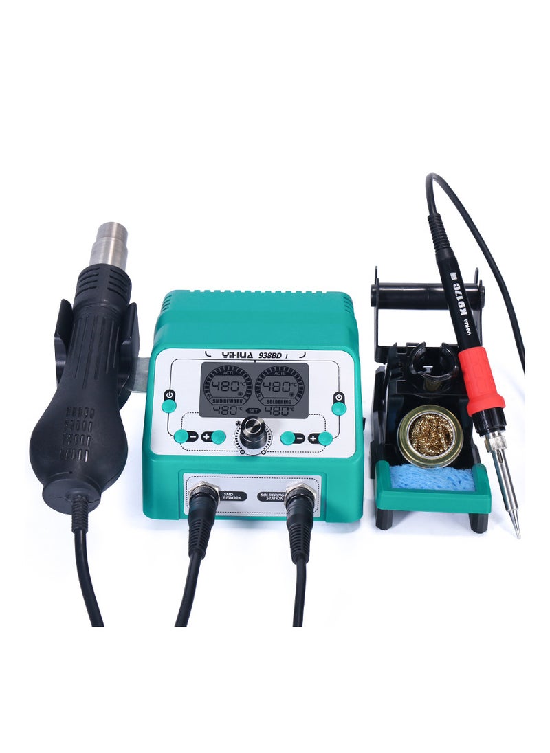 Yihua - 938BD-I Soldering Iron Station Hot Air Rework Station 2-IN-1 with LCD - Image 1