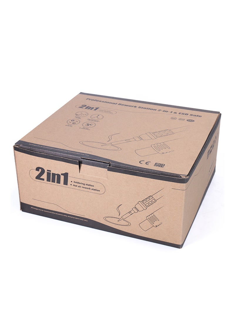 Yihua - 938BD-I Soldering Iron Station Hot Air Rework Station 2-IN-1 with LCD - Image 1