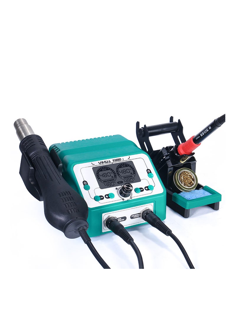 Yihua - 938BD-I Soldering Iron Station Hot Air Rework Station 2-IN-1 with LCD - Image 1